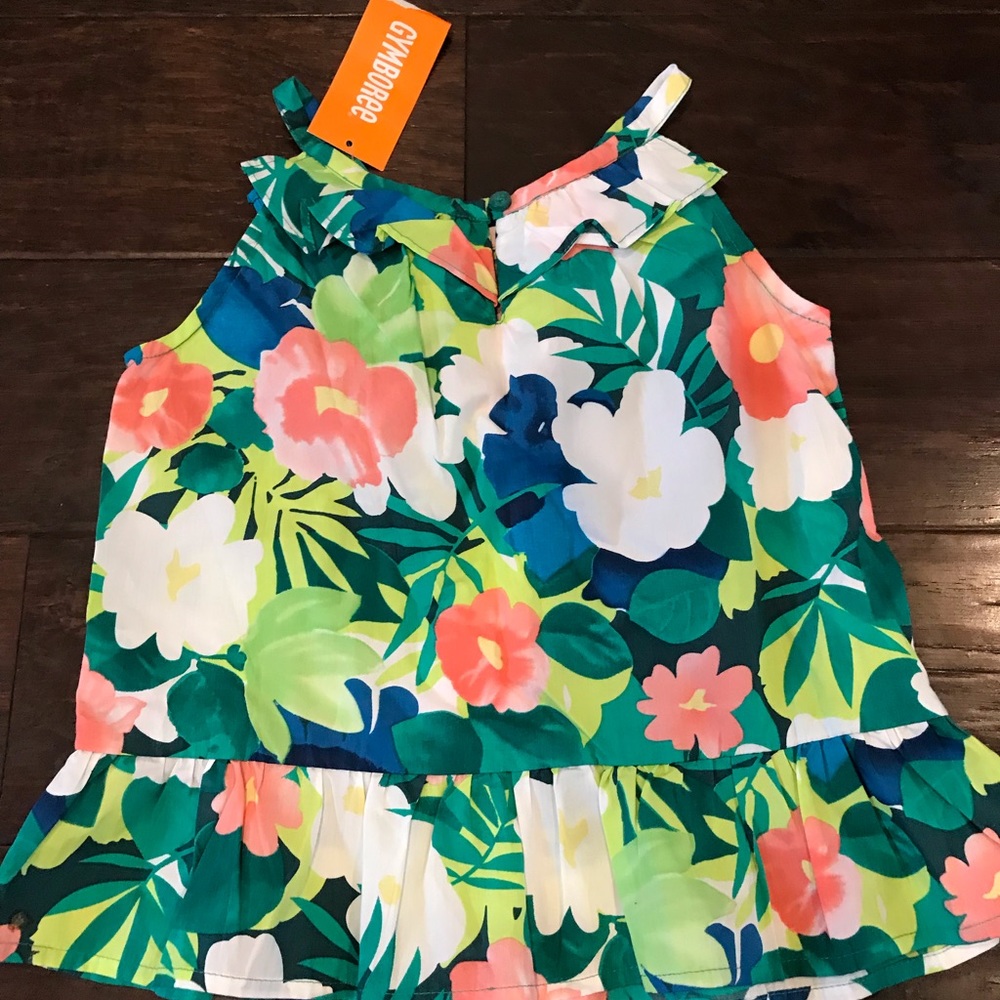 NWT Gymboree Floral Dressy Top Girl Size 5